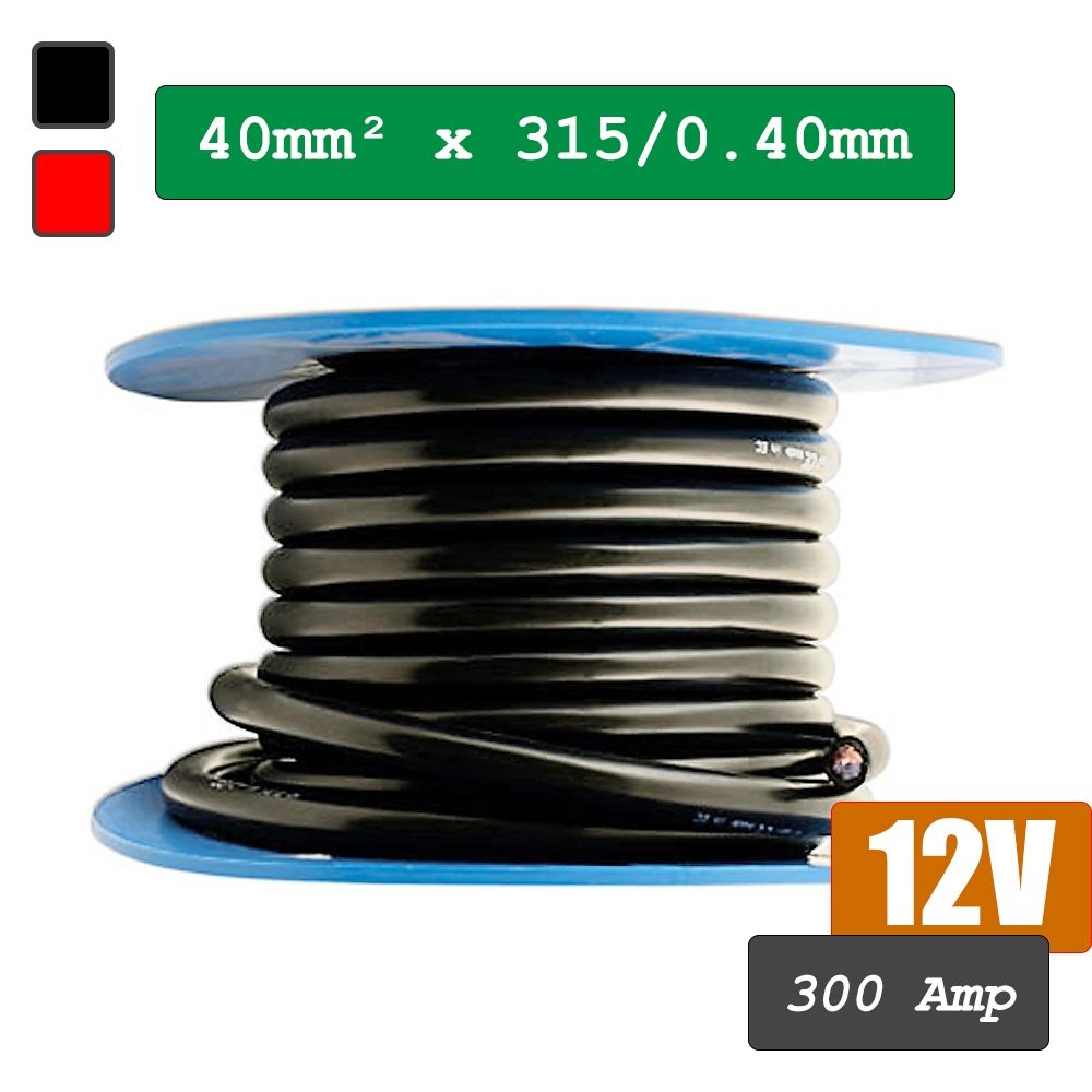 Cable de batería 40mm² x 315/0.40 mm. 12V