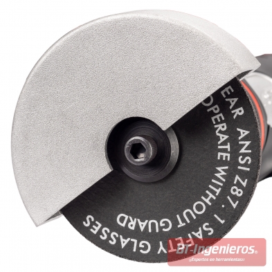 Disco de 75 mm. de diámetro con doble sentido de giro y con protector ajustable.