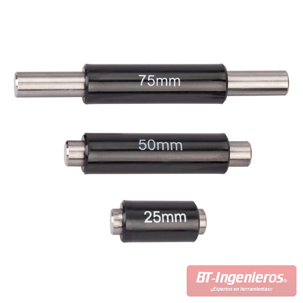 Prolongadores para los micrómetros de 50, 75 y 100 mm.
