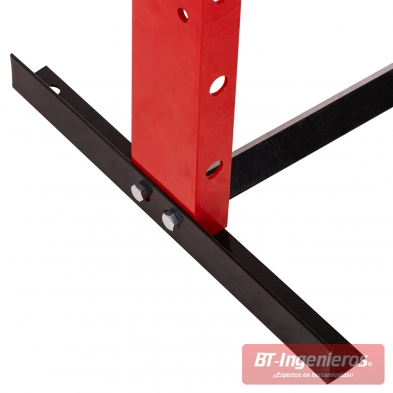 Soportes robustos y estables de acero reforzado.