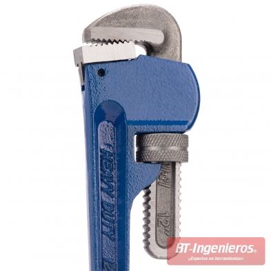 Llave para tubos 12 pulgadas con medidas y apertura indicadas en milímetros