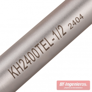 Detalle de la calidad y acabado del material de la llave de carraca extensible