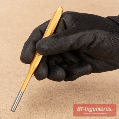 Botadores CR-V de precisión con puntas mecanizadas y esmaltado dorado