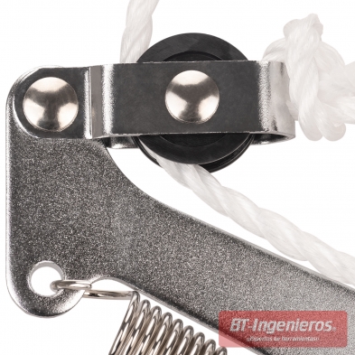 Sistema de polea y cuerda de la podadora telescópica para ramas altas