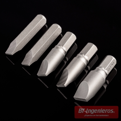 Pack de 13 puntas para destornilladores de impacto de alta resistencia acero Cr-V.