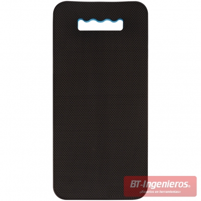 Vista trasera de la esterilla de rodillas negra con textura antideslizante