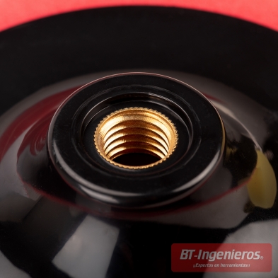 Rosca metálica M14 integrada en plato de esponja de pulido profesional