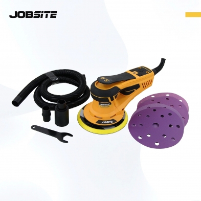 Lijadora excéntrica profesional Jobsite de 150 mm y 350 W con motor brushless.