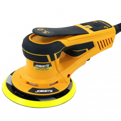 Lijadora excéntrica profesional Jobsite de 150 mm y 350 W con motor brushless.