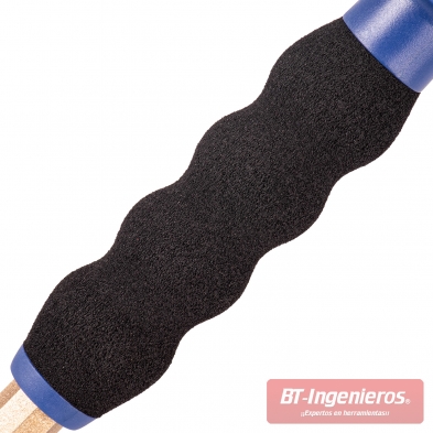 Detalle del mango ondulado engomado de los botadores Piramide PRO®.
