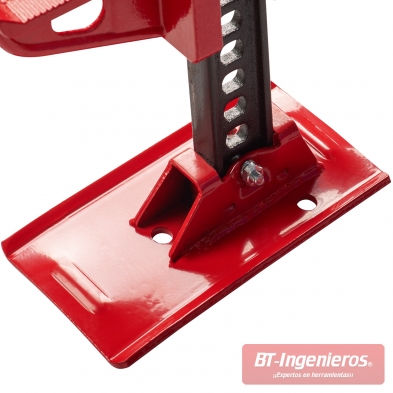 Base metálica reforzada del gato de trinquete Piramide PRO 4x4.