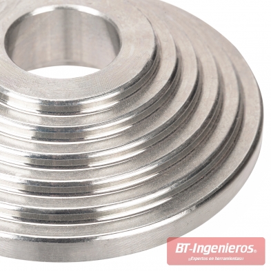 Disco escalonado de acero mecanizado para extractor de silentblocks KPES2