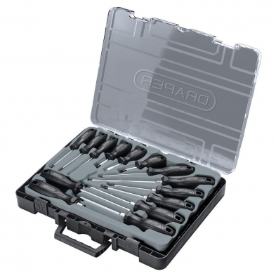 Juego de destornilladores Draper 14 piezas con estuche transparente