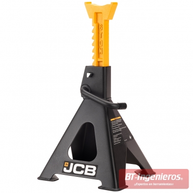Caballete JCB individual regulable en altura con base triangular y pasador de seguridad