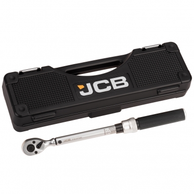 Llave dinamométrica JCB 3/8 10–60 Nm con maletín rígido profesional.