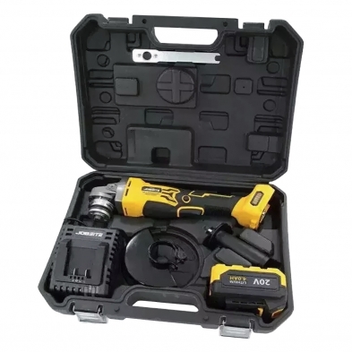 Maletín completo amoladora a batería JOBSITE 20V con cargador, batería y accesorios