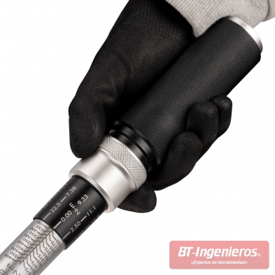 Ajuste de par en mango metálico moletado de llave dinamométrica JCB.
