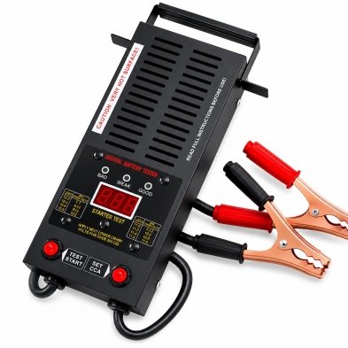 Comprobador de baterías digital para baterías de 6V y 12V.