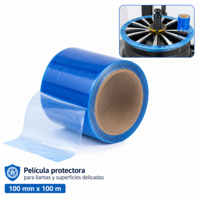 Película Protectora para Llantas 100 mm x 100 metros | Autoadhesiva