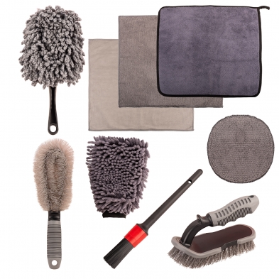 Kit de Limpieza & Lavado de vehículos 9 Piezas | Interior y Exterior