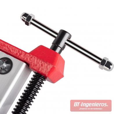 Husillo y maneral transversal de sargento de barra de aluminio