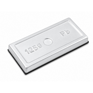 Contrapeso adhesivo de plomo de 125 g para equilibrado de ruedas de camión y llantas de aleación.