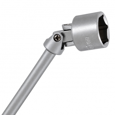 Detalle del vaso orientable de 22 mm con junta universal en llave en T articulada