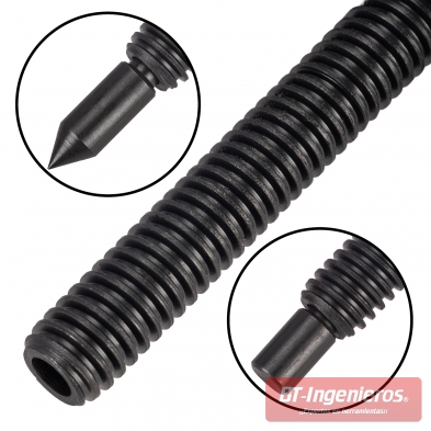 Husillo central roscado para extractor de rodamientos