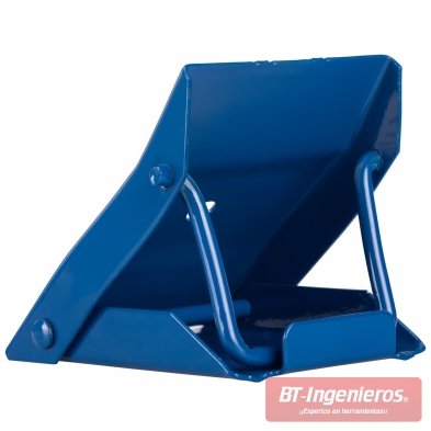 Estructura de calzo metálico plegable para ruedas