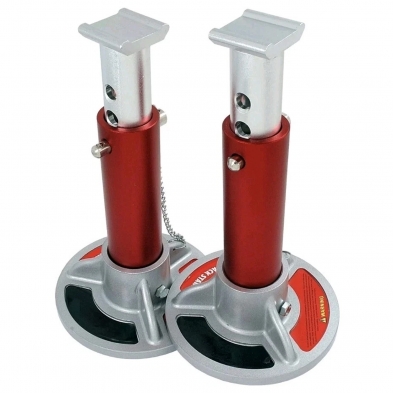 Juego de caballetes para coche regulables aluminio acero BT15974