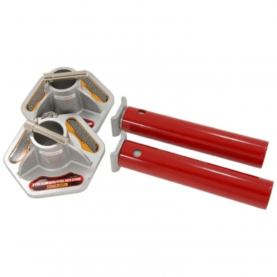 Caballetes regulables para automóvil 25,4-40,6 cm desmontados