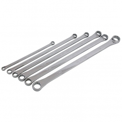 Llaves de estrella dobles extralargas Cr-V 8-24 mm 6 piezas