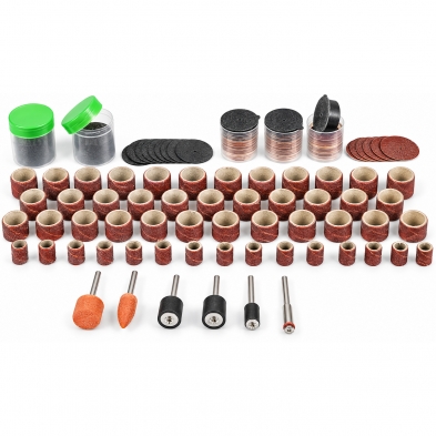 Juego de 206 accesorios para minitaladro con discos de lija y corte BT15620