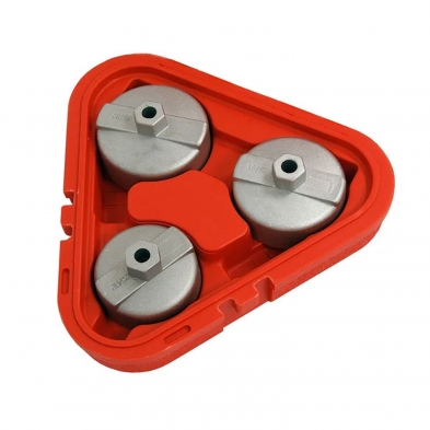 Juego de 3 cazoletas para filtro de aceite Toyota de 64, 73 y 74 mm organizadas en estuche rojo