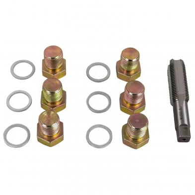 Macho M15 x 1,5 con 6 tapones de reparación y 6 arandelas de aluminio para cárter