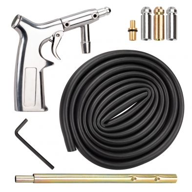 Kit de pistola chorro de arena neumática con manguera de 300 cm, tubo de aspiración y 3 boquillas
