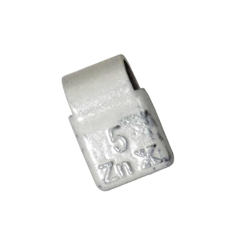 Contrapesa tipo clip para llanta de aluminio. 5 gramos