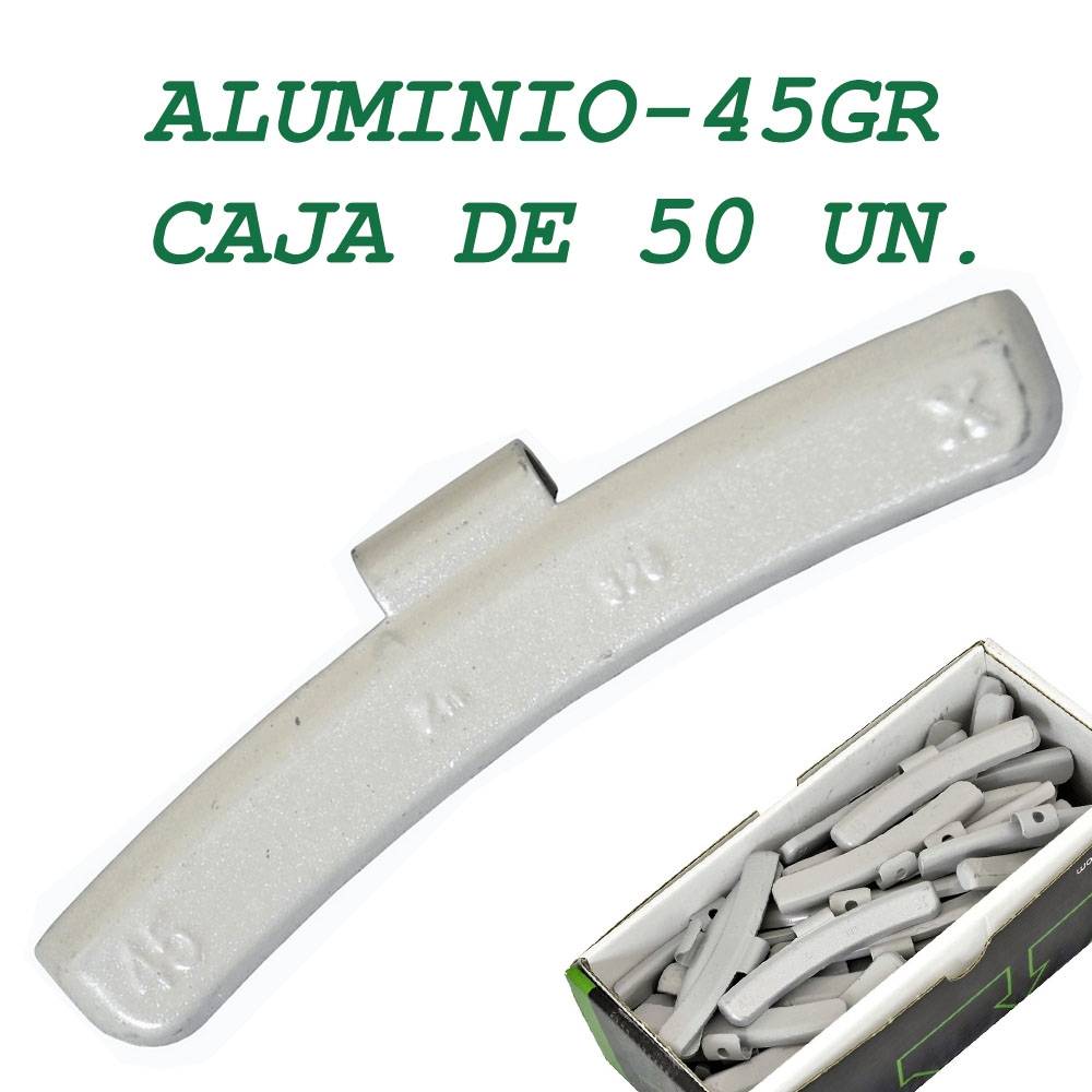 Contrapesa tipo clip para llanta de aluminio. 45 gramos