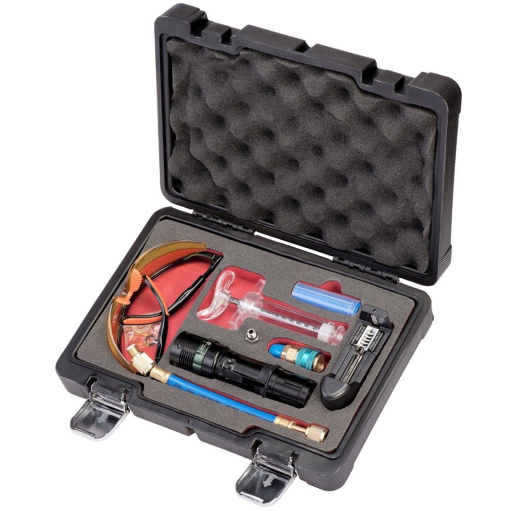 Kit detector de fugas aire acondicionado por ultravioleta Herramienta para encontrar fugas en aire AC coche 