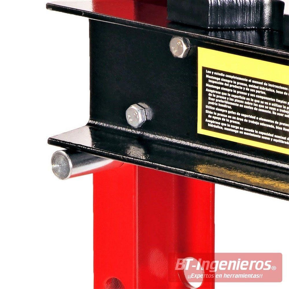 Sistema de anclaje de la mesa de la prensa hidráulica.