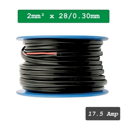 Cable de audio 2 núcleos 2mm² x 28/0.30 mm
