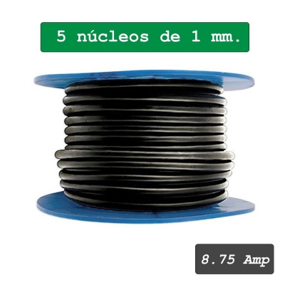 Cable multipolar de 5 núcleos 1 mm²