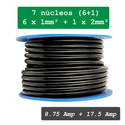 Cable de remolque 7 polos. 1mm² y  2mm²
