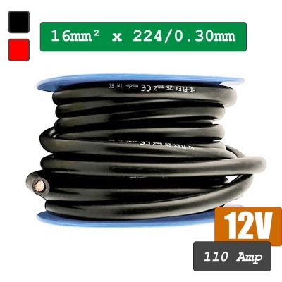 Cable de batería 25 mm² x 37 / 0,90 mm. 12V