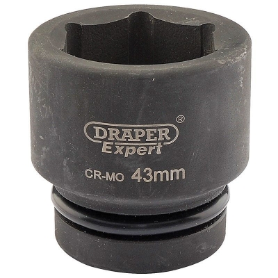 Llave de vaso de impacto de 43 mm. 1". Hexagonal