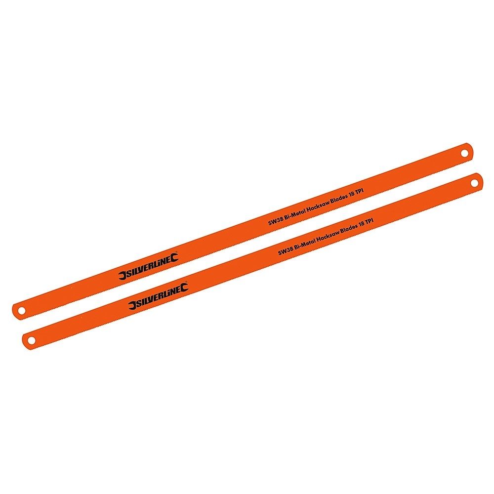 2 Hojas de sierra de arco de cobalto para metales duros. 18 TPI