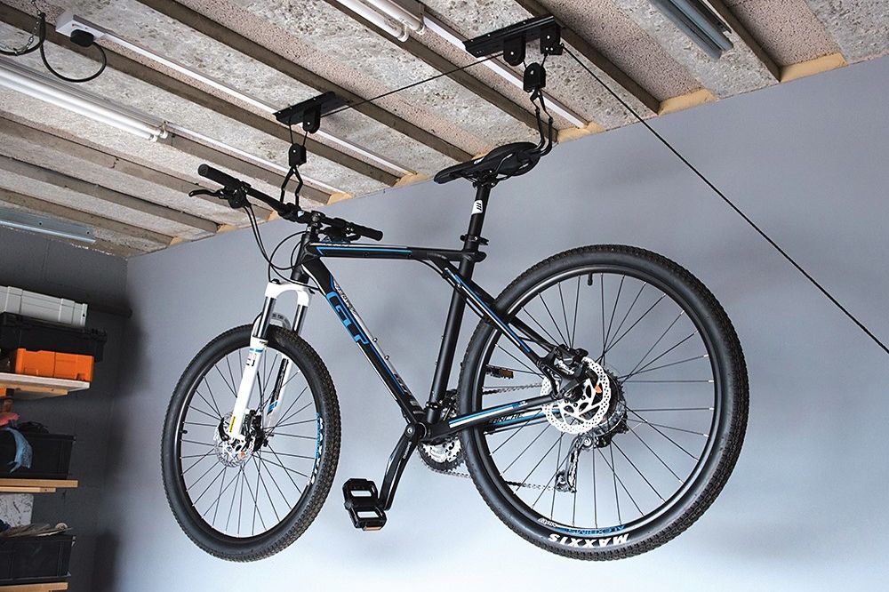 Soporte elevador de techo para bicicleta