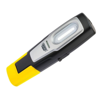 Lámpara COB LED compacta y recargable. Amarillo