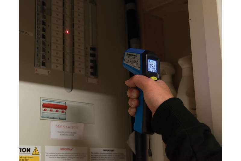 Medidor de temperatura con rayo láser: Medición precisa rápida