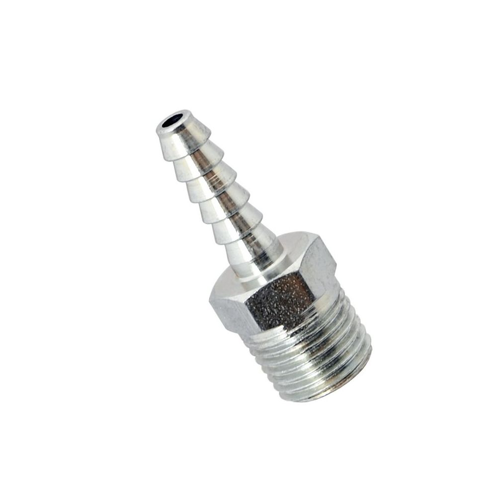 Conector neumático rosca 1/4" macho con espiga Ø6.5 mm.